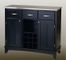 Buffet - Black Buffet with Stainless Top - Home Styles - 5100-0043