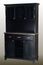 Buffet - Black Buffet with Two Door Hutch and Stainless Top - Home Styles - 5100-0043-42