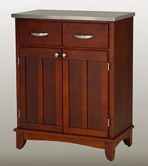 Buffet - Cherry Buffet with Stainless Top - Home Styles - 5001-0073