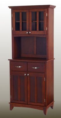 Buffet - Cherry Buffet with Two Door Hutch and Cherry Wood Top - Home Styles - 5001-0072-72