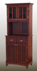Buffet - Cherry Buffet with Two Door Hutch and Cherry Wood Top - Home Styles - 5001-0072-72