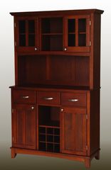 Buffet - Cherry Buffet with Two Door Hutch and Cherry Wood Top - Home Styles - 5100-0072-72
