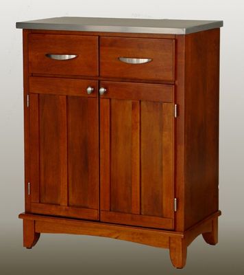 Buffet - Cottage Oak Buffet with Stainless Top - Home Styles - 5001-0063