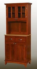 Buffet - Cottage Oak Buffet with Two Door Hutch and Natural Wood Top - Home Styles - 5001-0061-62