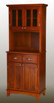 Buffet - Cottage OakBuffet with Two Door Hutch and Cottage Oak Wood Top - Home Styles - 5001-0066-62