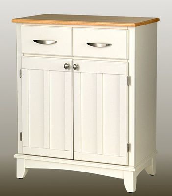 Buffet - White Buffet with Natural Wood Top - Home Styles - 5001-0021