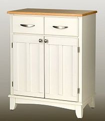 Buffet - White Buffet with Natural Wood Top - Home Styles - 5001-0021