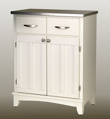 Buffet - White Buffet with Stainless Top - Home Styles - 5001-0023