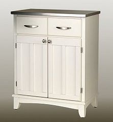 Buffet - White Buffet with Stainless Top - Home Styles - 5001-0023