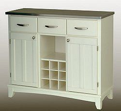 Buffet - White Buffet with Stainless Top - Home Styles - 5100-0023
