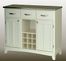 Buffet - White Buffet with Stainless Top - Home Styles - 5100-0023