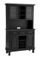 Buffet with Black Granite Top and Two Door Hutch in Black - Home Styles - 5300-0044-04