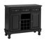 Buffet with Black Granite Top and Two Door Hutch in Black - Home Styles - 5300-0044-04