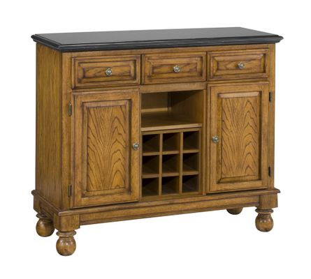 Buffet with Black Granite Top in Oak - Home Styles - 5300-0064