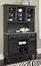 Buffet with Stainless Top and Two Door Hutch in Black - Home Styles - 5300-0042-04