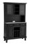 Buffet with Stainless Top and Two Door Hutch in Black - Home Styles - 5300-0042-04
