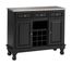 Buffet with Stainless Top and Two Door Hutch in Black - Home Styles - 5300-0042-04