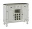 Buffet with Stainless Top and Two Door Hutch in White - Home Styles - 5300-0022-02