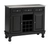 Buffet with Stainless Top in Black - Home Styles - 5300-0042