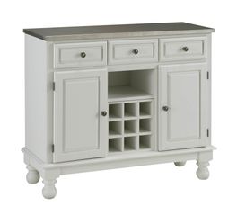 Buffet with Stainless Top in White - Home Styles - 5300-0022