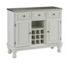Buffet with Stainless Top in White - Home Styles - 5300-0022