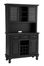 Buffet with Wood Top and Two Door Hutch in Black - Home Styles - 5300-0041-04