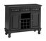 Buffet with Wood Top and Two Door Hutch in Black - Home Styles - 5300-0041-04