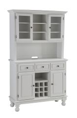 Buffet with Wood Top and Two Door Hutch in White - Home Styles - 5300-0021-02