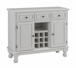 Buffet with Wood Top and Two Door Hutch in White - Home Styles - 5300-0021-02