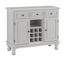 Buffet with Wood Top and Two Door Hutch in White - Home Styles - 5300-0021-02