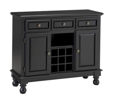 Buffet with Wood Top in Black - Home Styles - 5300-0041