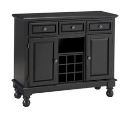 Buffet with Wood Top in Black - Home Styles - 5300-0041