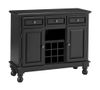 Buffet with Wood Top in Black - Home Styles - 5300-0041