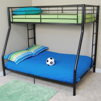 Bunk Bed - Sunset Twin / Double Size Bunk Bed in Black - BTODBL