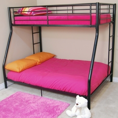 Bunk Bed - Sunset Twin / Double Size Bunk Bed in Black - BTODBL