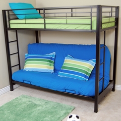 Bunk Bed - Sunset Twin / Futon Bunk Bed in Black - BTOFBL