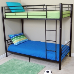 Bunk Bed - Sunset Twin / Twin Size Bunk Bed in Black - BTOTBL