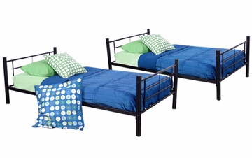 Bunk Bed - Sunset Twin / Twin Size Bunk Bed in Black - BTOTBL