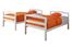 Bunk Bed - Twin / Double Size Bunk Bed in White - BWTODWH