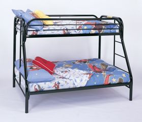 Bunk Bed - Twin / Full Size Bunk Bed in Black - Coaster