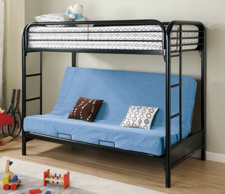 Bunk Bed - Twin / Futon Bunk Bed in Black - Coaster - 2250K