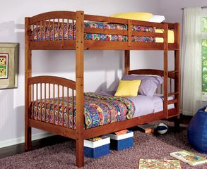 Bunk Bed - Twin / Twin Size Bunk Bed in Oak - Coaster