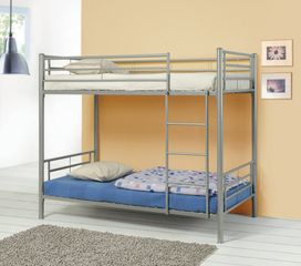 Bunk Bed - Twin / Twin Size Bunk Bed in Silver - Coaster