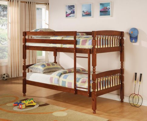 Bunks Twin Over Twin Bunk Bed in Medium Pine - 460223