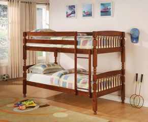 Bunks Twin Over Twin Bunk Bed in Medium Pine - 460223
