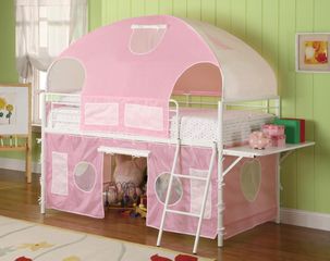 Bunks White and Pink Tent Bunk Bed - 460202