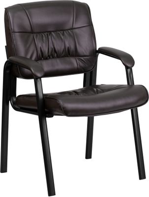 Burgundy Leather Guest / Reception Chair - BT-1404-BURG-GG