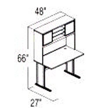 Bush Advantage Beech Design 2 - Plan For Smaller Work Station