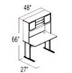Bush Advantage Beech Design 2 - Plan For Smaller Work Station