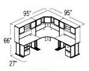 Bush Advantage Beech Design 23 - Plan For 8' by 8' Work Station